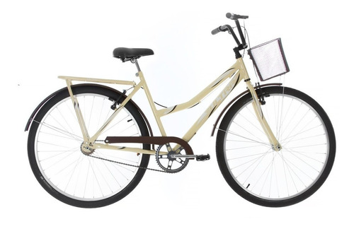 Bicicleta  urbana Ultra Bikes Summer Tropical aro 26 19" 1v freios v-brakes cor bege/marrom