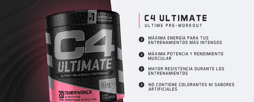 Imagen 3 de 3 de C4 Ultimate Pre-workout Cellucor 20 Servings