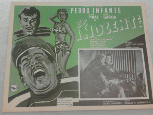 Lobby Card Cartel Cine Pedro Infante El Inocente Antiguo 5