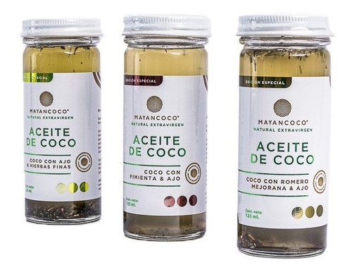 Aceite Gourmet De Coco, Ajo Y Hierbas Finas 125 Ml