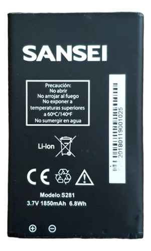 Batería 3 7v 1850mah Celular Sansei S281