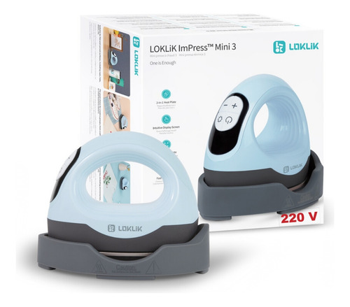 Mini Prensa Térmica 3 Em 1 Para Sublimação Azul Claro 220v Cor Azul-claro