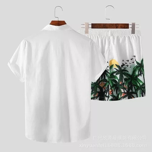 Nuevo Conjunto De Camisas De Playa Hawaianas Para Hombre