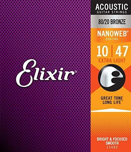 Elixir, Cuerdas De Bronce Para Guitarra Acústica 80-20 Con R