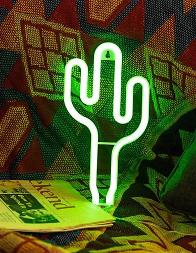 Luz Neón En Forma De Cactus