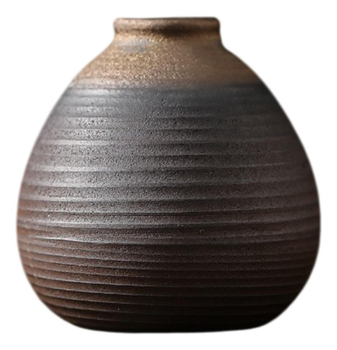 Jarrón De Cerámica Rústica Plantas De 7.8cmx8.3cm