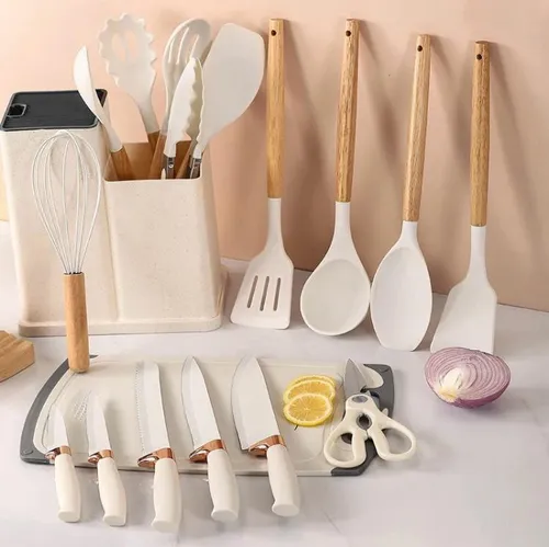 Set Utensilios De Cocina En Silicona Resistente