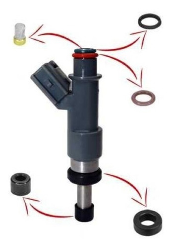 Kit Reparo Filtro Bico Injetor Toyota Hilux Flex 2.7 2012 13
