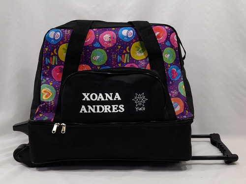 Imagen 2 de 10 de Bolso Cajon Patin Artistico Carrito Estampa (personalizable)