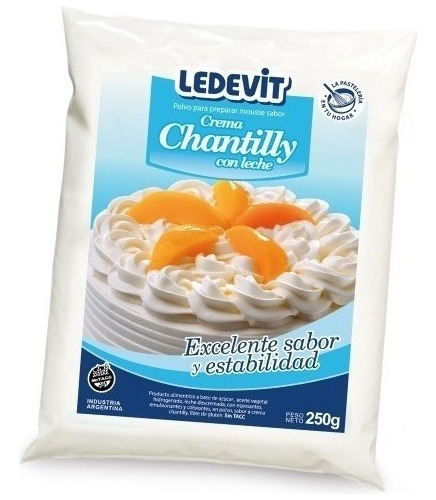 Mousse De Crema Chantilly Ledevit En Polvo 250gr Instantánea