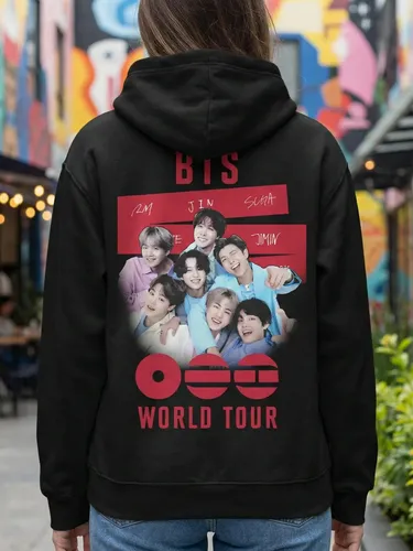 BTS WORLD TOUR パーカー Moletom Unissex Bts World Tour 2026 Integrantes - Premium | Frete