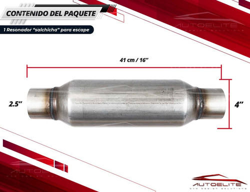 Imagen 3 de 9 de Resonador Deportivo Para Escape 2.5in Acero Acd Performance