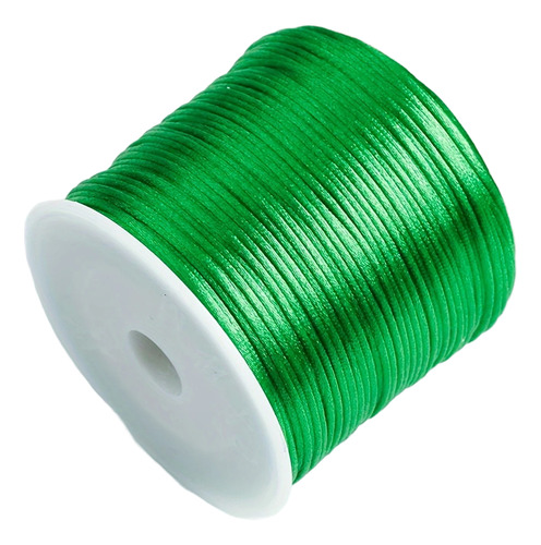 Cordón De Seda 3mm Cola De Rata Bisutería Todos Los Colores Verde