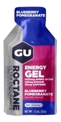 Imagen 1 de 2 de Geles Energéticos Gu Roctane Sabor Blueberry Pomegranate