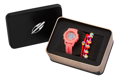 Kit Mormaii Feminino Nxt Rosa - Mo13800a/k8t Fundo Preto