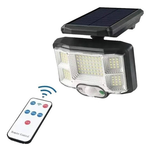 Lámpara Solar Control Remoto Exterior 96 Led 120° Movimiento