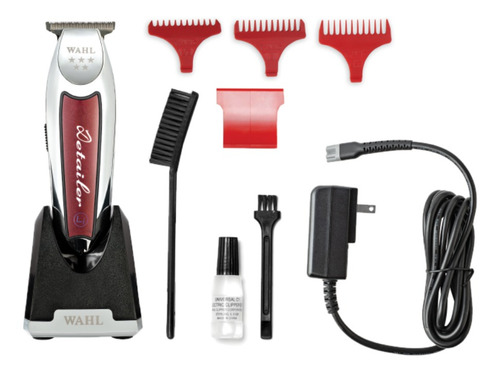 Recortadora Wahl Professional 5 Star Cordless Detailer Li plata y roja 110V/220V