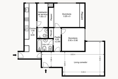 Imagen 3 de 21 de Venta Departamento 3amb C/dep. Piso Alto
