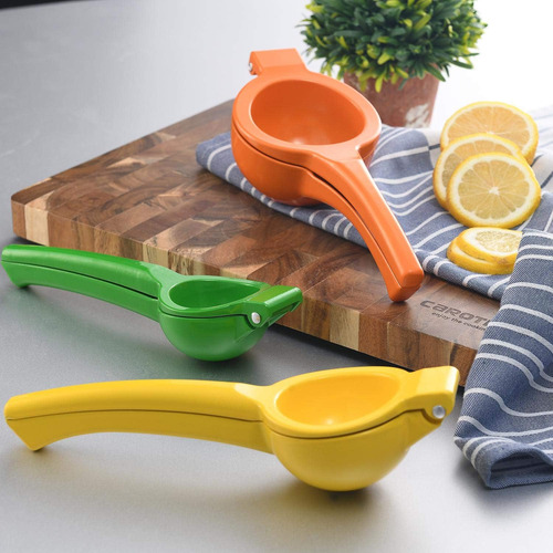 Exprimidor Manual Amarillo Para Jugos Frescos De Limón Y Lim