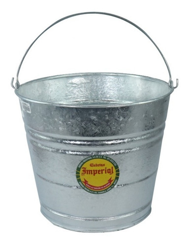 Cubeta Galvanizada Con Asa No.16 De 13.20lts 16900140 Color Galvanizado
