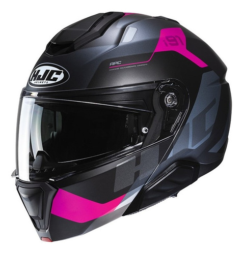 Casco Hjc Abatible I91 Carst Mc8sf Rosa