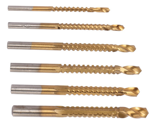 . Broca Sierra En Espiral 6 Piezas 3 A 8 Mm Hss Lado Dentado