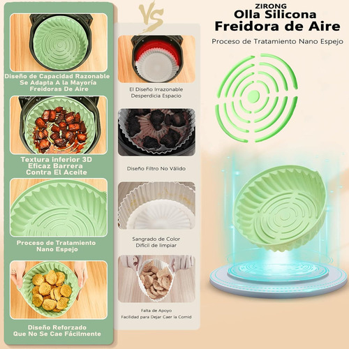 Molde De Silicona Para Freidora Aire,4 Pcs Air Fryer Silicon
