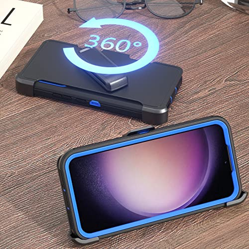 Funda Para Galaxy S23 Negro+azul Uso Rudo