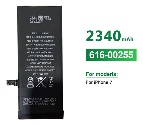 Batería Pila Para iPhone 7 2340mah Alta Capacidad Con Kit