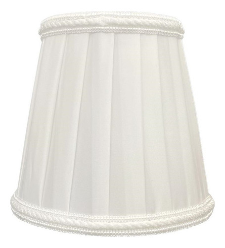 Mini Cúpula Plissada Branca Para Lustre - Kit 10 Unidades
