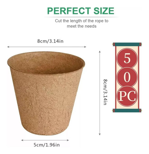 Macetero Biodegradables 50 Unidads