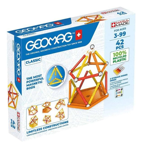 Juego Didactico Magnetico Geomag Classic Glow 40