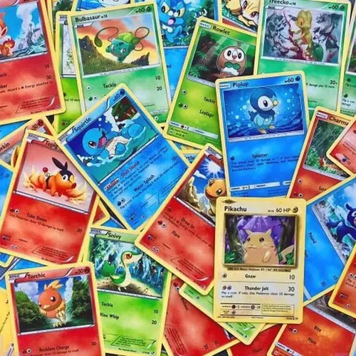 20 tarjetas Pokémon comunes de 8,5 cm, regalo infantil que no se repiten