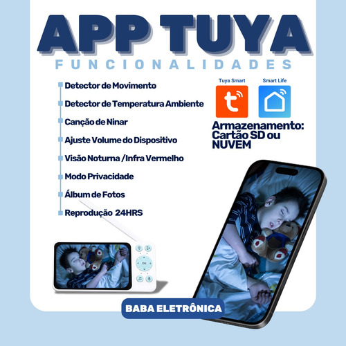 Câmera De Segurança Wi-fi 360 1080p Full Hd Tuya Ia