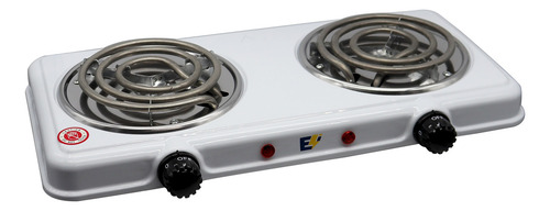 Parrilla Eléctrica 2 Quemadores Acero Inoxidable Electric Color Blanco