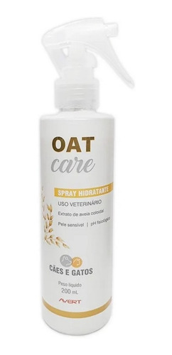 Avert Spray Hidratante Para Cães E Gatos Oat Care 200ml