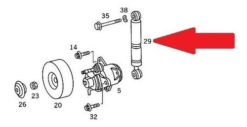 Amortecedor Correia Alternador Mercedes Clk 200 1997 A 2002