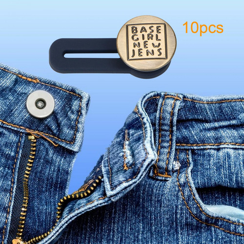 2 X 10 Peças Jean Extensor Botões Elásticos Destacáveis