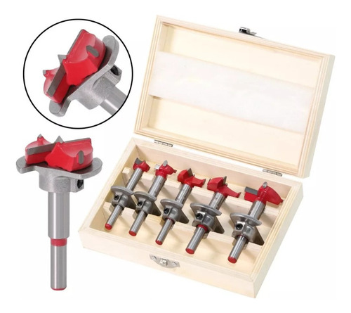 Fresas Brocas De Rauter Avellanador Hinged Bits 15-35mm 5 Pz