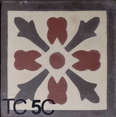 Toseto Calcareo Decorado Artesanal. Entorno. 5c (10x10 Cm.)
