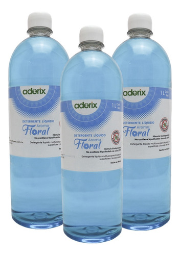 Detergente Líquido Para Ropa 3 Pzas 1 Lt