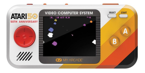 Mini Consola Portátil Atari Pocket Player Pro (100 En 1) Color Naranja Blanco