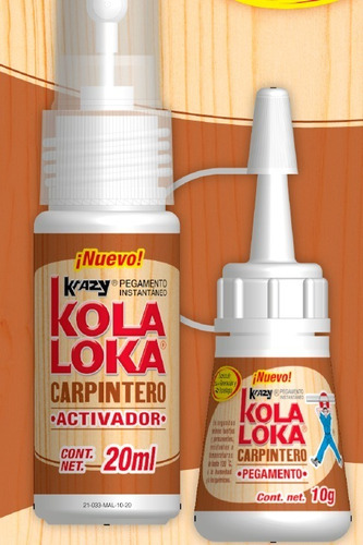 10 Piezas De Kola Loka Carpintero 10 Gr 1 Activador Con 20ml