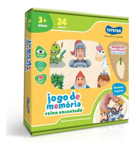 Jogo De Memória Reino Encantado 24 Peças - Toyster