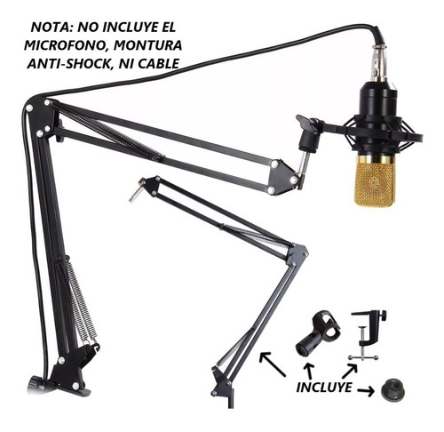 Imagen 3 de 5 de Brazo De Escritorio Para Microfono Behinger C1, Yeti, Ice