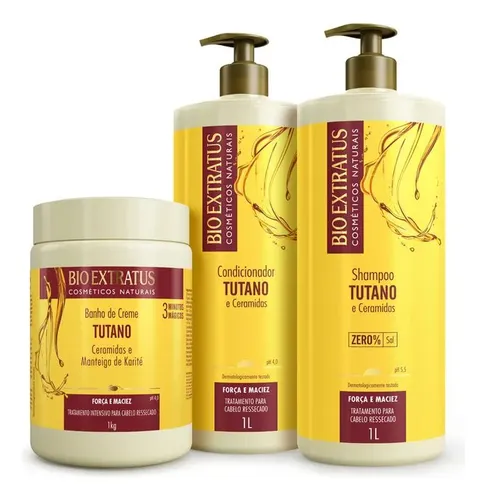 Kit Tutano E Ceramidas Sh+cd+másc 1kg/l -oferta Bio Extratu