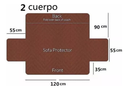 Funda Cobertor Cubre Sofá Protector Reversible 2 Cuerpos