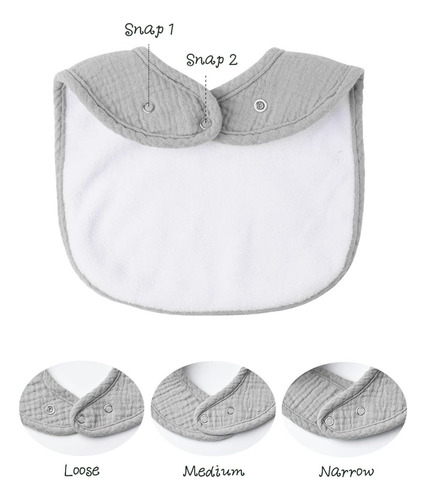 Baberos Para Bebés De 8 Piezas, Baberos Impermeables