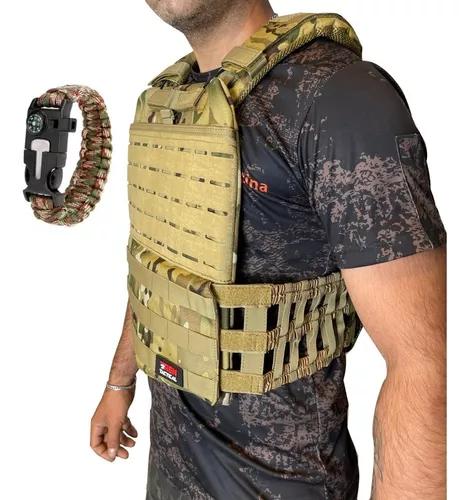Chaleco Tactico Molle Rbn Tactical 473 Airsoft Camu Pulsera