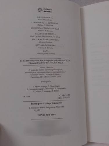 Livro - Teoria Da Mente. Aspectos Psicológicos, Neurológicos, Neuropsicológicos E Psiquiátricos (Usado)